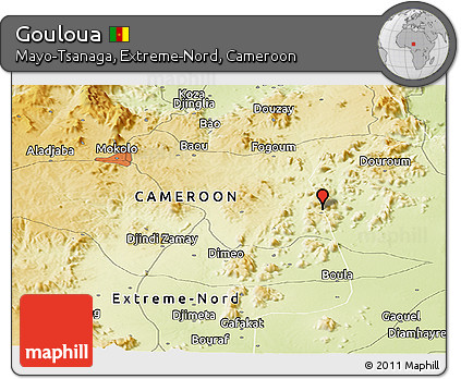 Physical Panoramic Map of Gouloua