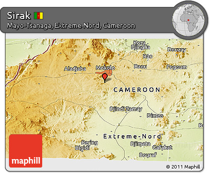 Physical Panoramic Map of Sirak