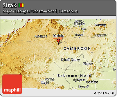 Physical Panoramic Map of Sirak