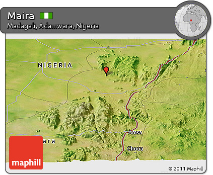 Satellite Panoramic Map of Maira