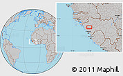 Gray Location Map of Barkéré