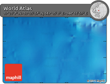 Physical Map of the Area around 10° 38' 32" N, 143° 43' 29" E