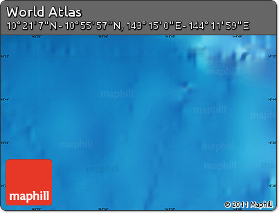Physical Map of the Area around 10° 38' 32" N, 143° 43' 29" E