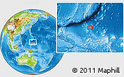 Physical Location Map of the area around 10° 38' 32" N, 145° 25' 30" E