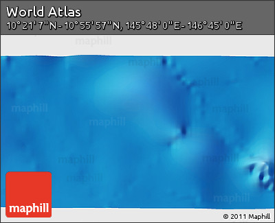Physical 3D Map of the Area around 10° 38' 32" N, 146° 16' 30" E