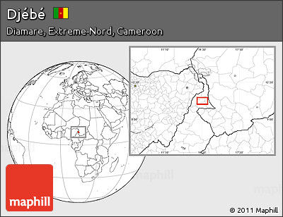 Blank Location Map of Djébé
