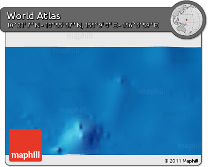 Physical 3D Map of the Area around 10° 38' 32" N, 155° 37' 30" E
