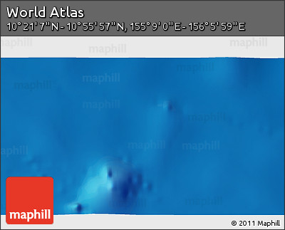 Physical 3D Map of the Area around 10° 38' 32" N, 155° 37' 30" E