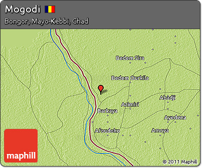 Physical 3D Map of Mogodi