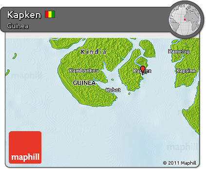 Physical 3D Map of Kapken