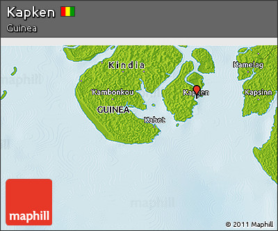Physical 3D Map of Kapken