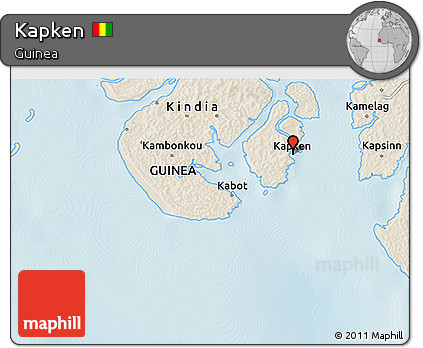 Shaded Relief 3D Map of Kapken