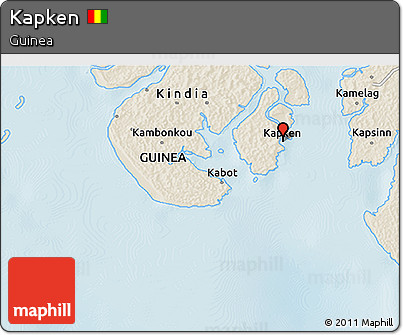 Shaded Relief 3D Map of Kapken