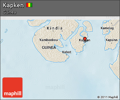 Shaded Relief 3D Map of Kapken
