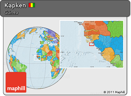 Political Location Map of Kapken