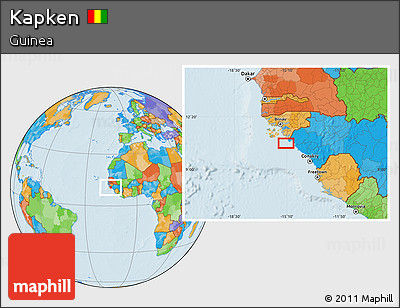 Political Location Map of Kapken