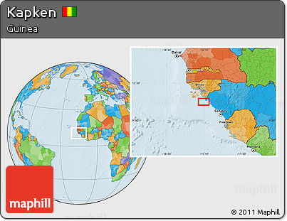Political Location Map of Kapken