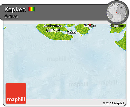 Physical Panoramic Map of Kapken
