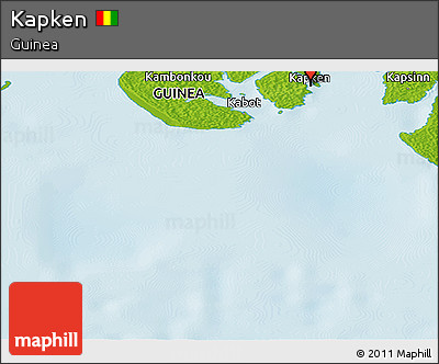 Physical Panoramic Map of Kapken