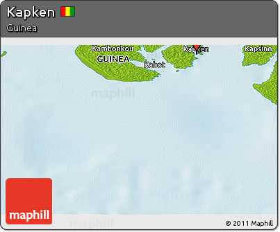 Physical Panoramic Map of Kapken