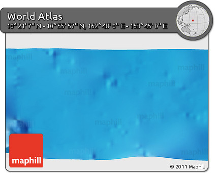 Physical 3D Map of the Area around 10° 38' 32" N, 163° 16' 30" E