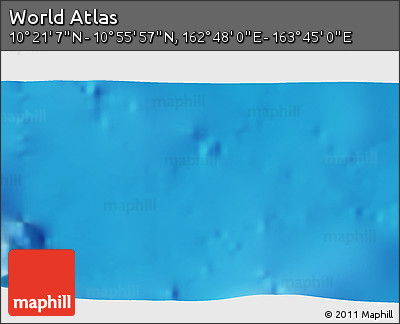 Physical 3D Map of the Area around 10° 38' 32" N, 163° 16' 30" E