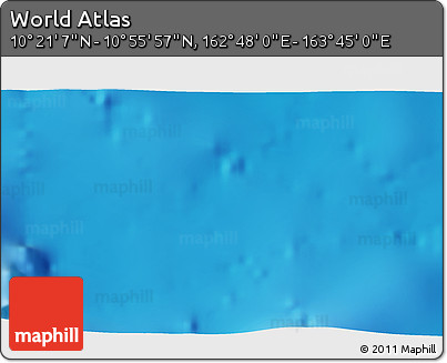 Physical 3D Map of the Area around 10° 38' 32" N, 163° 16' 30" E