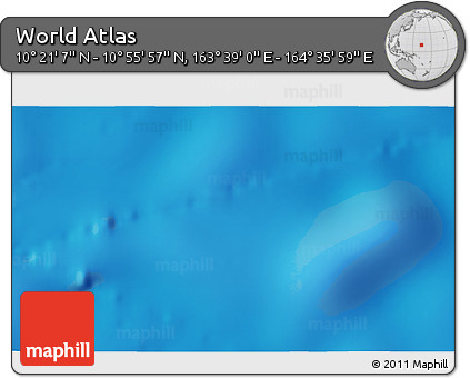 Physical 3D Map of the Area around 10° 38' 32" N, 164° 7' 30" E