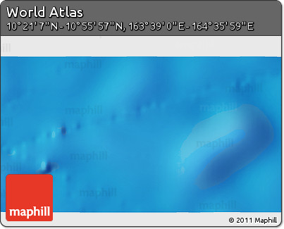 Physical 3D Map of the Area around 10° 38' 32" N, 164° 7' 30" E