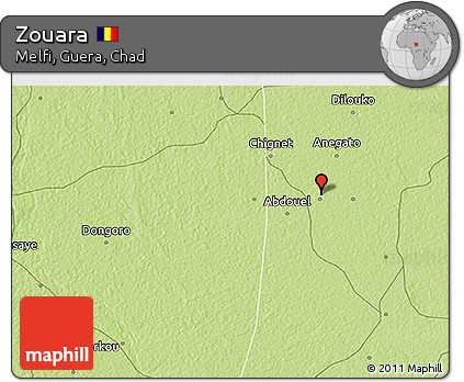 Physical 3D Map of Zouara