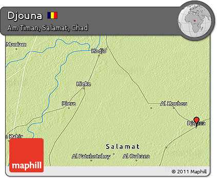 Physical 3D Map of Djouna