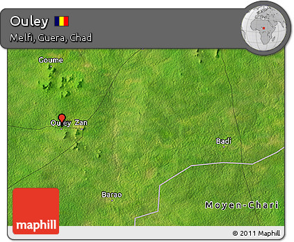 Satellite 3D Map of Ouley