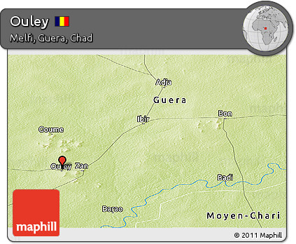 Physical Panoramic Map of Ouley