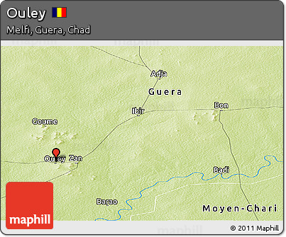 Physical Panoramic Map of Ouley