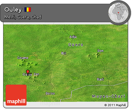 Satellite Panoramic Map of Ouley