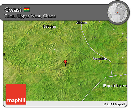 Satellite 3D Map of Gwasi