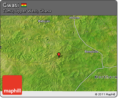Satellite 3D Map of Gwasi