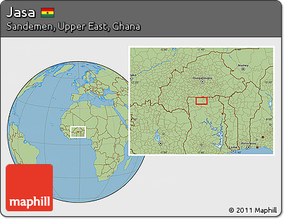 Savanna Style Location Map of Jasa