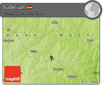 Physical Map of Sudelijan