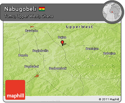 Physical Panoramic Map of Nabugobeli