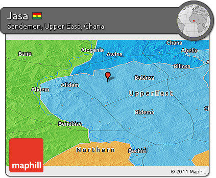 Political Panoramic Map of Jasa