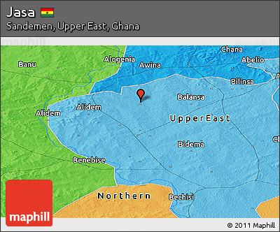 Political Panoramic Map of Jasa
