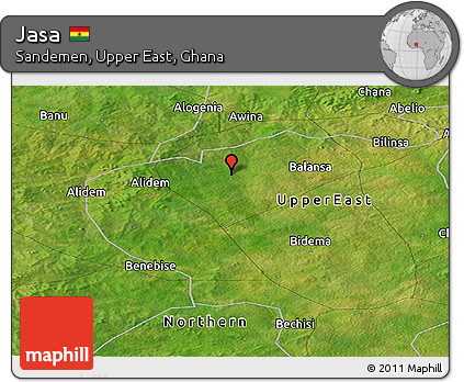 Satellite Panoramic Map of Jasa
