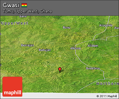 Satellite Panoramic Map of Gwasi