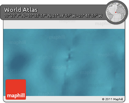 Satellite 3D Map of the Area around 10° 38' 32" N, 21° 10' 29" W