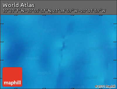Physical Map of the Area around 10° 38' 32" N, 21° 10' 29" W