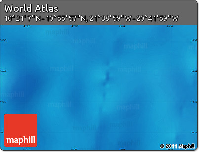 Physical Map of the Area around 10° 38' 32" N, 21° 10' 29" W