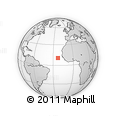 Outline Map of the Area around 10° 38' 32" N, 22° 52' 30" W, rectangular outline