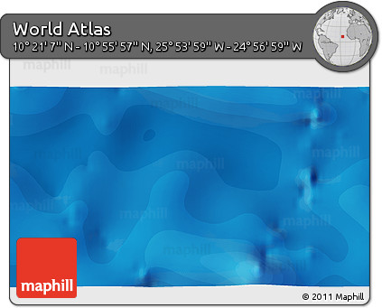 Political 3D Map of the Area around 10° 38' 32" N, 25° 25' 29" W
