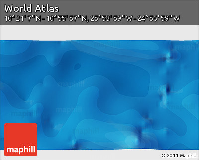 Political 3D Map of the Area around 10° 38' 32" N, 25° 25' 29" W